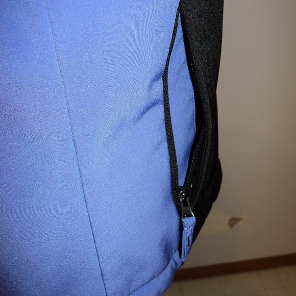 Free Country Women's Jacket Coat Fleece Lined Purple Black Zipper Collar Pockets - Picture 8 of 9